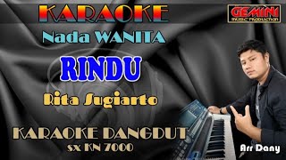 KARAOKE RINDU RITA SUGIARTO Nada Wanita Dut Band KN7000