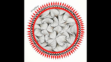 How to make Zentangle paradox pattern (pursuit pattern, mandala, doodle)