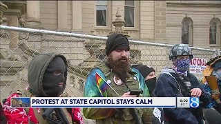 Protest at state Capitol stays calm
