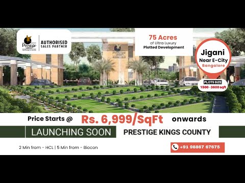 Prestige Kings County | ☎️ +91 98867 67675 | Prestige New Launch at Jigani | Plots for sale