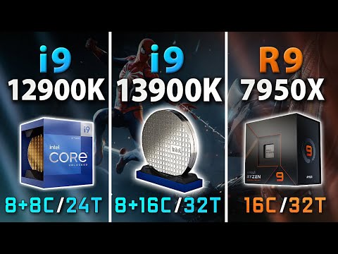 i9-13900K vs 12900K vs Ryzen 9 7950X // Test in 9 Games