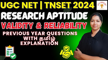 RELIABILITY AND VALIDITY IN 15 MINS - RESEARCH APTITUDE - UGC NET PAPER 1 IN TAMIL