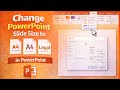 How to Change PowerPoint Slide Size to A4, Letter, Legal | Slide Size Tutorial