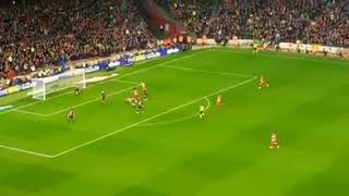 Lionel Messi's goal vs athletico Madrid captured from the stands!هدف ميسي على أتليتكو مدريد