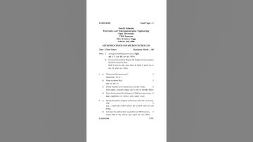 Microprocessor microcontroller question paper rgpv | 4th semester #rgpv #rgpvdiploma