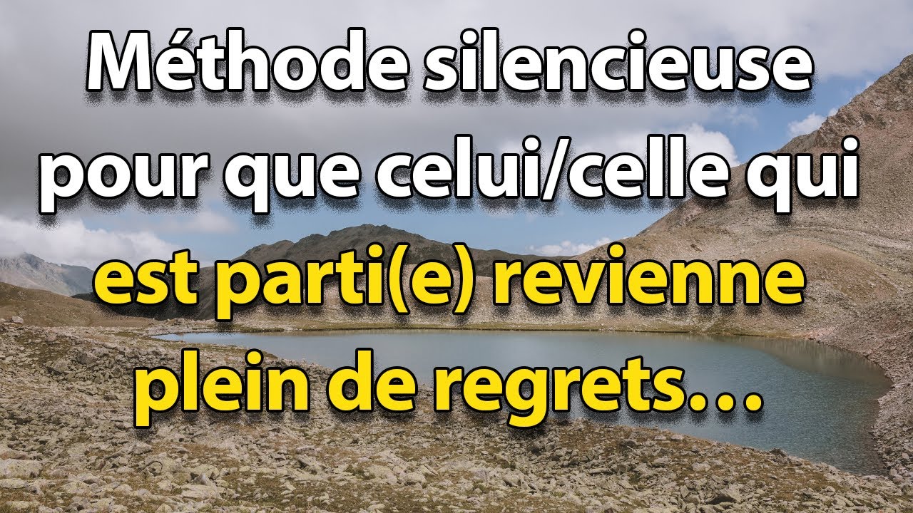 Fais ceci en silence... et il/elle reviendra avec PLEIN DE REGRETS | Stoïcisme