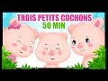 Trois petits cochons - Dessin animé en français - 50 min de contes pour les enfants titounis