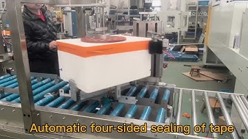 Foam box tape around sealing machine