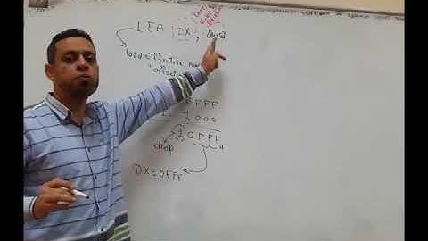 (Lecture : in Arabic): Data movement instructions in assembly language