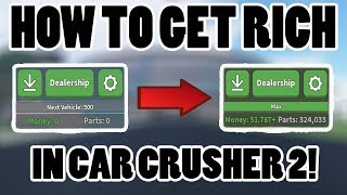 How To Get Rich In Car Crusher 2 And I Found The Head Admin Roblox Youtube