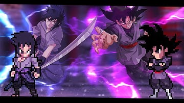 SASUKE RINNEGAN ARMOR BREAK OP VS BLACK GOKU SSR OP | IN MUGEN JUMP FORCE