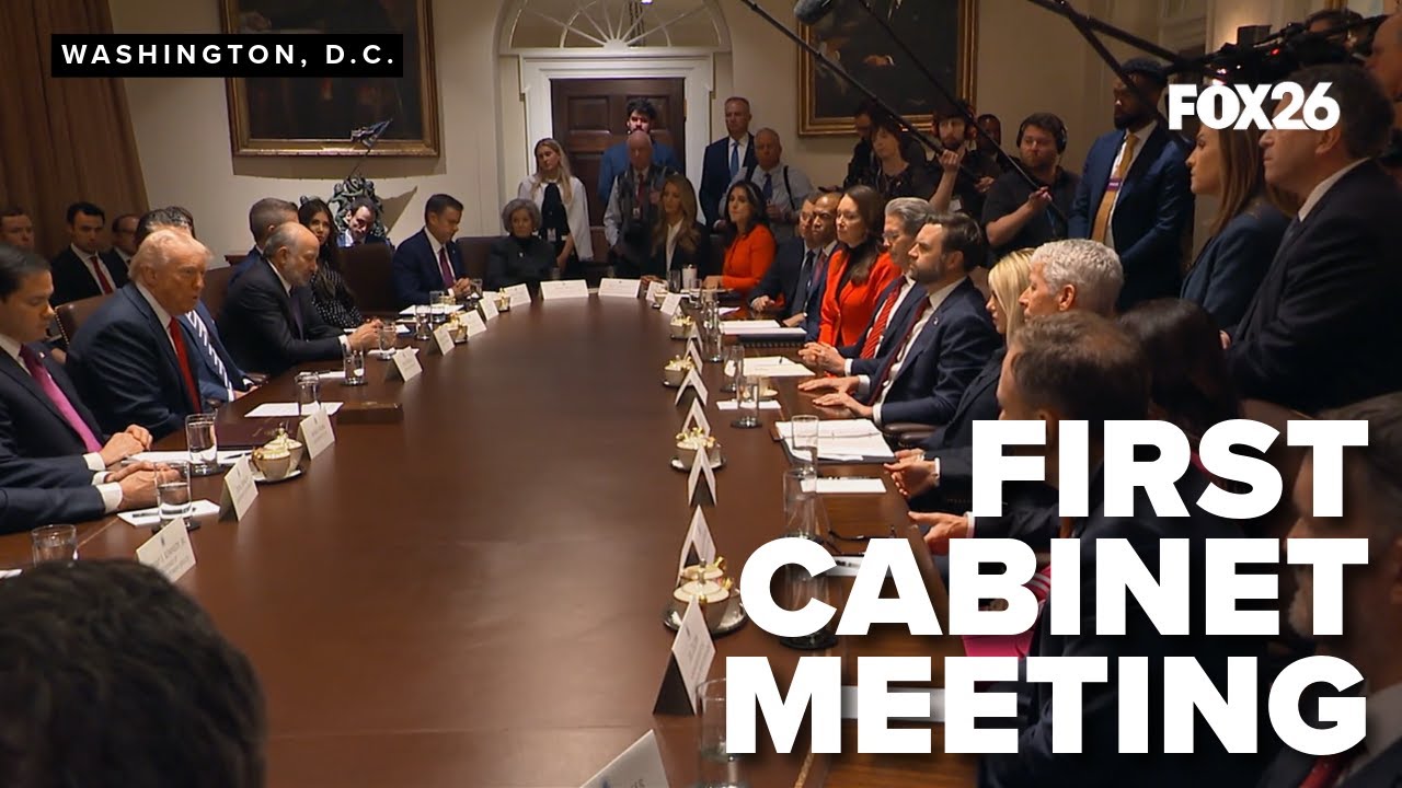 President Trump's First Cabinet Meeting - YouTube