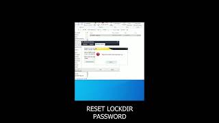 Recover lockdir password
