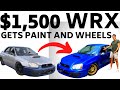 Budget Blobeye WRX Gets NEW PAINT AND WHEELS (DIY Harbor Freight Spray Paint Cheap Color Change)