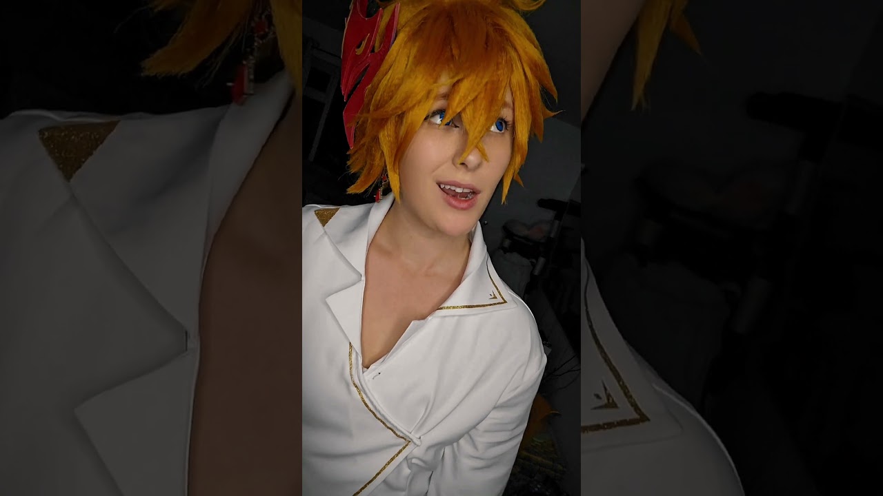 Childe tries to please lumine #cosplay #childe #tartaglia #genshin #genshinimpact #short #shorts