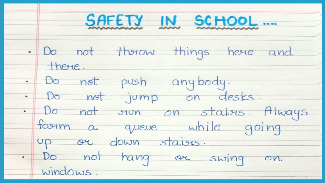 Lines on Safety in School Essay on Safety in School Safety in
