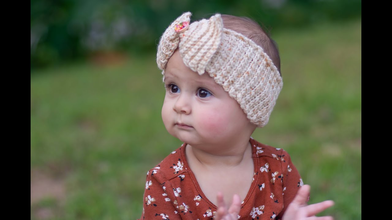 Diadema para beba con tejida crochet - YouTube