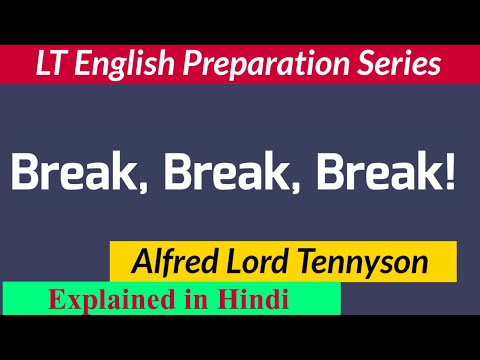 Break Break Break by Alfred Lord Tennyson in Hindi || Break Break Break Poem in Hindi ||