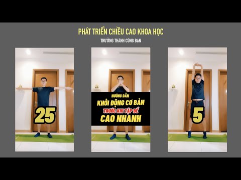 Hướng dẫn tăng chiều cao | BÀI TẬP KHỞI ĐỘNG TRƯỚC KHI TẬP CƯỜNG ĐỘ CAO ĐỂ CAO NHANH | TẬP LUYỆN #13