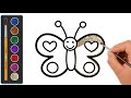 Learn How to Draw &amp; Paint Butterfly | Painting, Drawing, Coloring for Kids