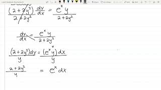 Quiz On Separable Differential Equation