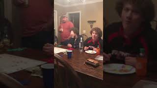 Dad farts on boys