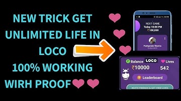 Loco Unlimited Life Latest Trick 100% working With Proof || Trivia Solution ||