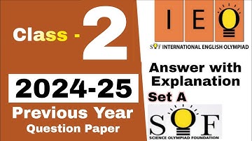 IEO CLASS 2 Previous Year Question Paper  / IEO OLYMPIAD Class 2 /Ieo solved paper grade 2