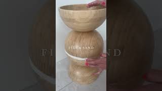 Ikea side table hack using 4 x Blanda Matt serving bowls. The marble i bought in the sale from H&M