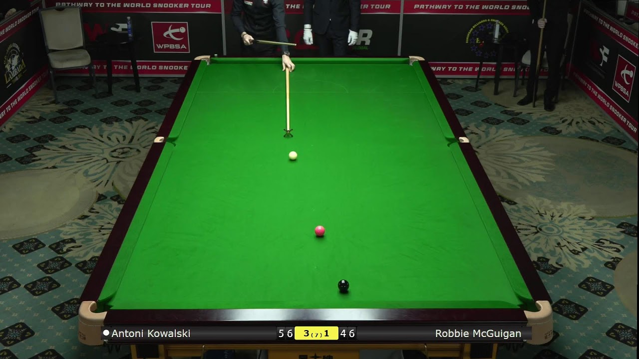 European Snooker Championships - U21 Semi Final: Antoni Kowalski vs Robbie McGuigan