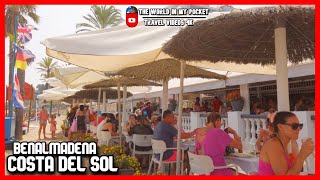 BENALMADENA Beach | BEACH Bars, Restaurants | MALAGA beaches | COSTA del Sol beaches | Spain 4k 2021