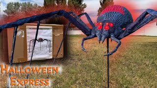 Halloween Express 2026 - BLACK WIDOW YARD SPIDER PROTOTYPE FIRST LOOK UNBOXING/SETUP! 