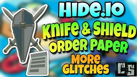 Hide.io Glitch Knife & Shield and Order Paper