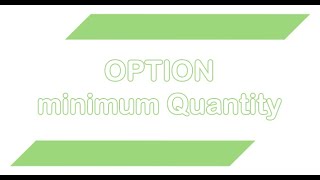 Opencart - option minimum quantity Extension Opencart - option minimum quantity Extension
