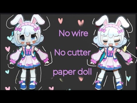 ✨💝No wire paper doll tutorial 💞Hello Kitty moveable paper doll ‼️