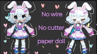 ✨💝No wire paper doll tutorial 💞Hello Kitty moveable paper doll ‼️