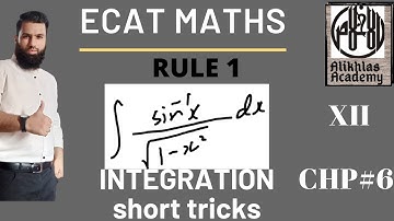 ECAT Maths Chp#6 XII , Integration , Short Tricks- Apptitude Test . Rule 1