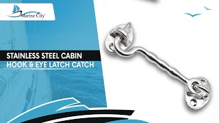 Marine City 316 Stainless Steel Cabin Hook and Eye Latch/Catch (4 Inches) MC32555105 Profile
