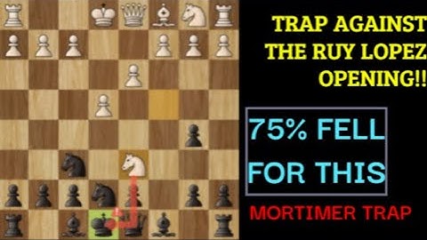 Chess tricks & traps in the ruy lopez opening | Mortimer Trap | win in 9 moves