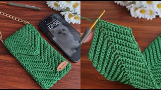 Wow!.. 😇 Super Easy. How to make a mini very useful phone case. Mini telefon çantası yapımı