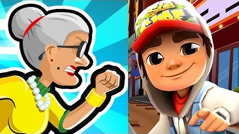Angry Gran Run vs. Subway Surfers (iOS Gameplay)