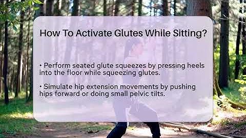 How To Activate Glutes While Sitting? - Running Beyond Limits