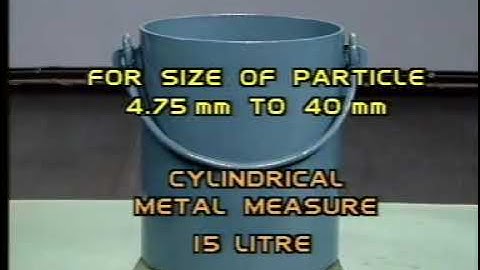 Bulk Density and Voids of Coarse Aggregate