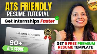 This ATS Friendly Resume Gets You Internships Faster in 2026!!