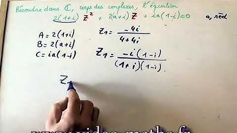 Résoudre une équation du second degré à coefficients complexes.