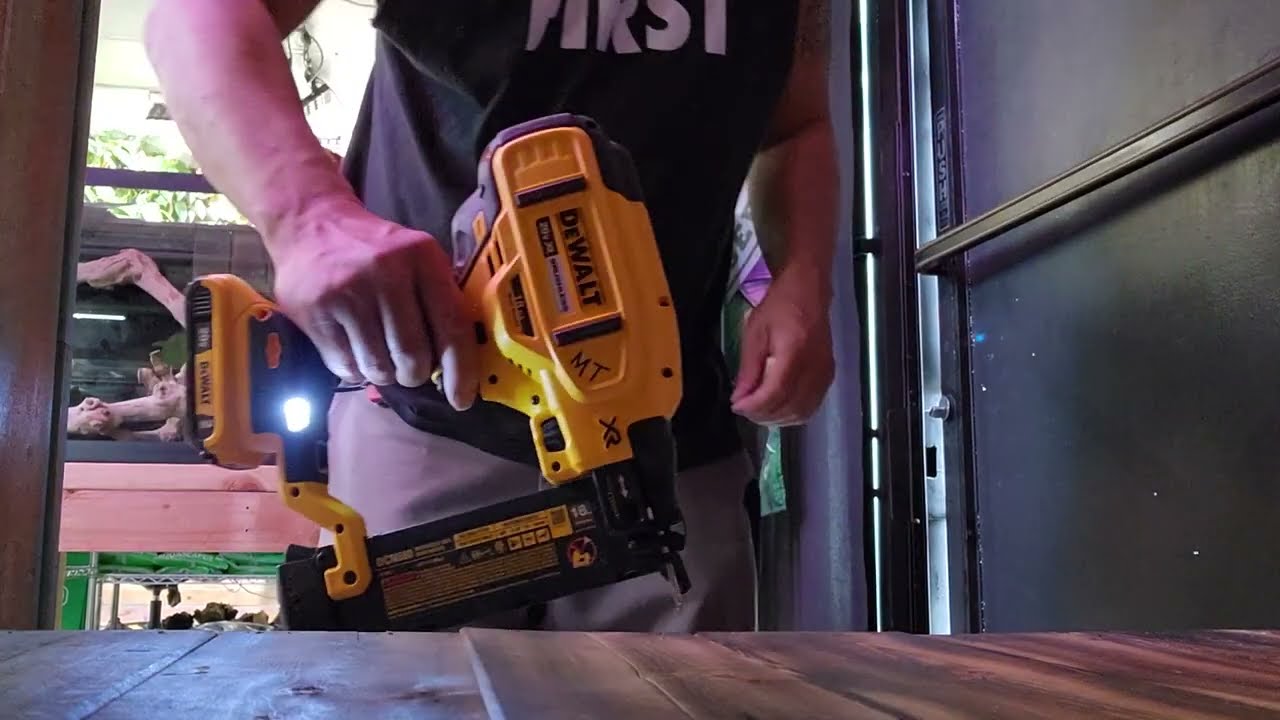 Dewalt 20v 18ga nailer in bump mode