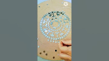 Mirror Mosaic Art😍 | Lippan art | mosaic art tutorial for beginners #shorts #trending #youtubeshorts