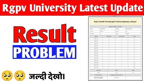 Rgpv result related problems 🥺 jaldi dekho