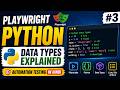 Playwright Python #3 - Python Data Types Explained | Automation Testing in Hindi
