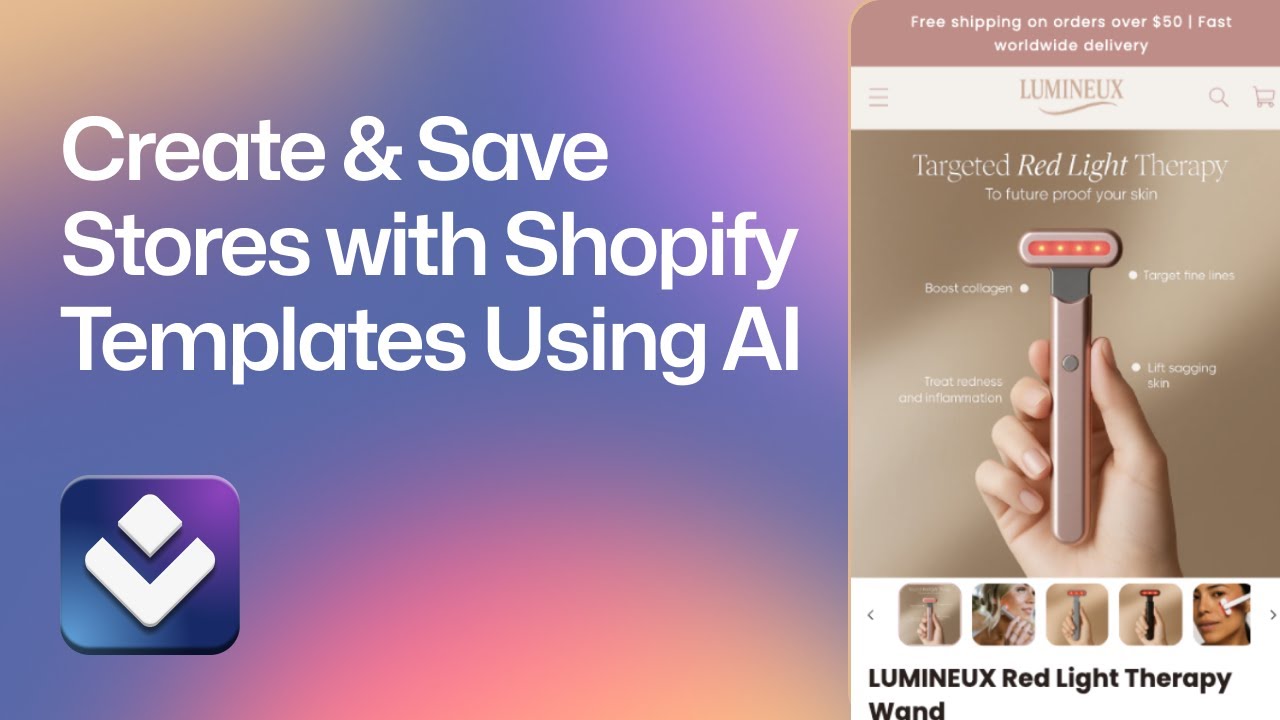 Create & Save Stores with Shopify Templates Using AI - YouTube